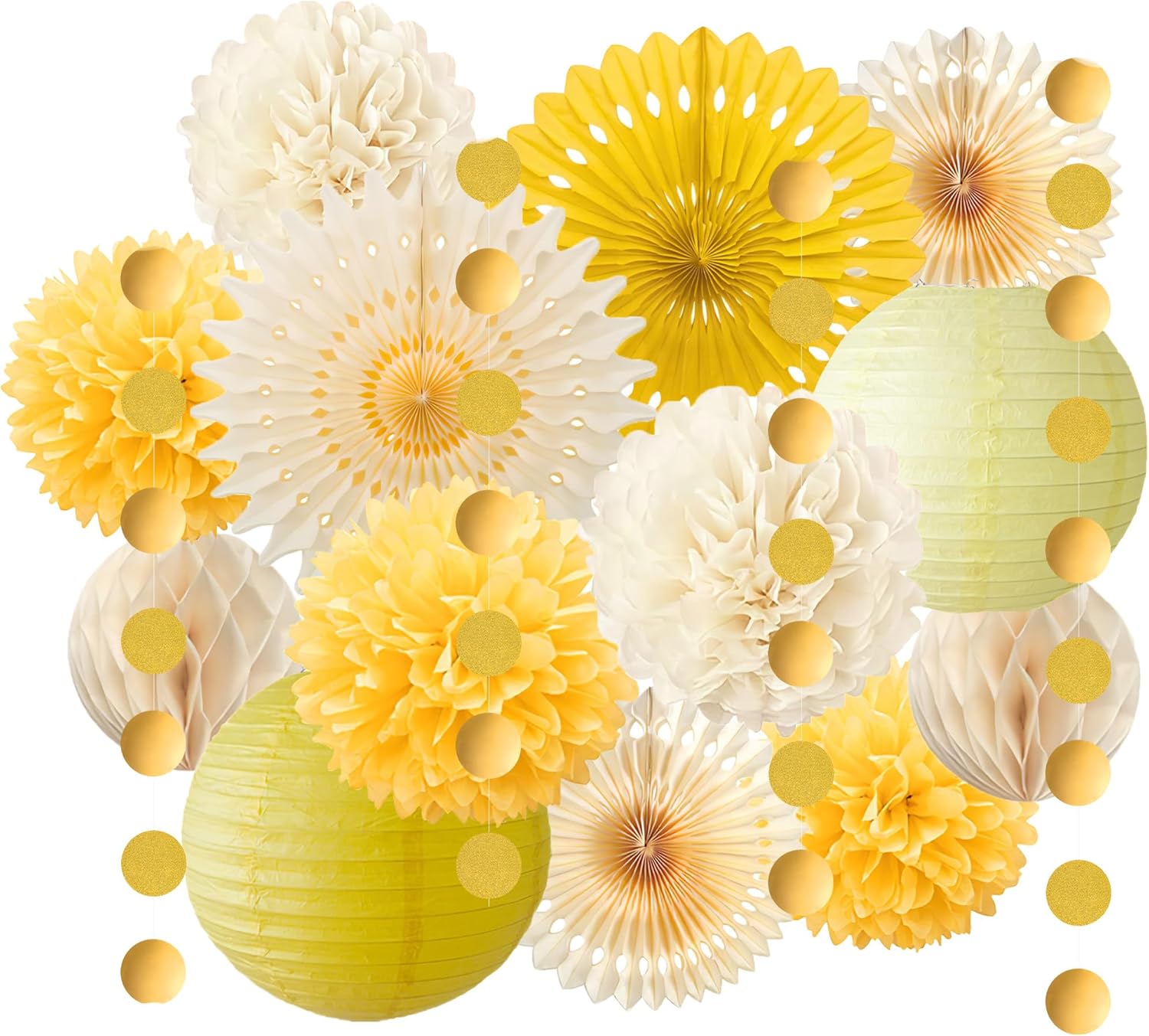 Baby Products Lotion - Decorazioni per feste gialle Ventagli di