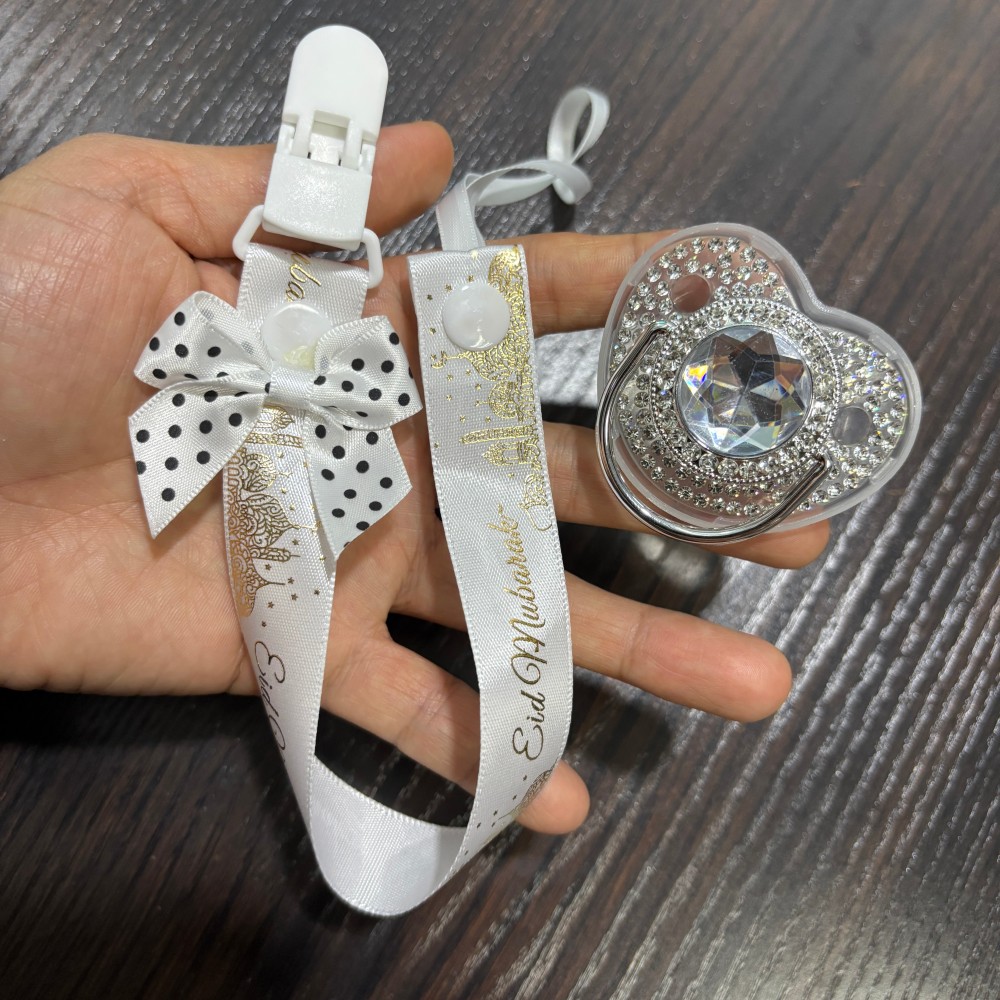 Baby Products Dropshipping - Ciuccio e Portaciuccio Dorati Scintillanti per