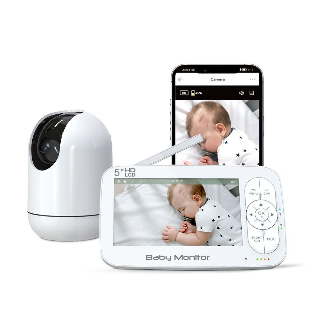 Wireless Baby Monitor - 5 pollici 2MP 1080P APP telecomando